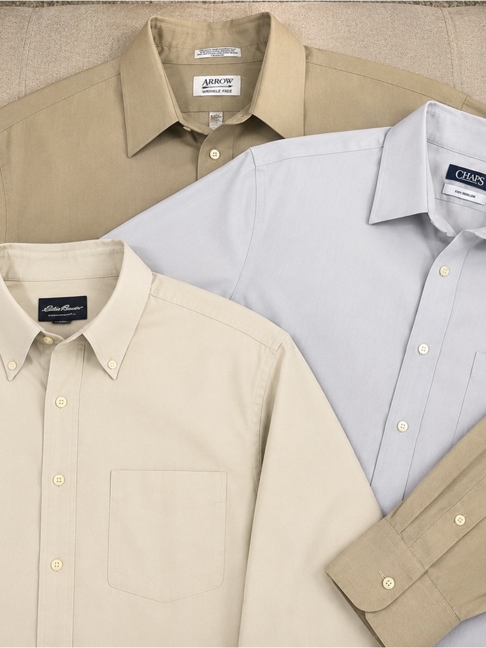 Chaps Men's Long-Sleeve Dress Shirt - Light Gray